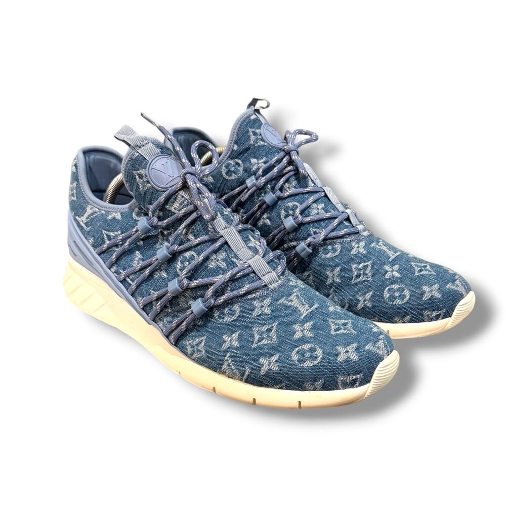 Louis Vuitton LV Monogram Denim Fastlane Sneakers | Size 11LV